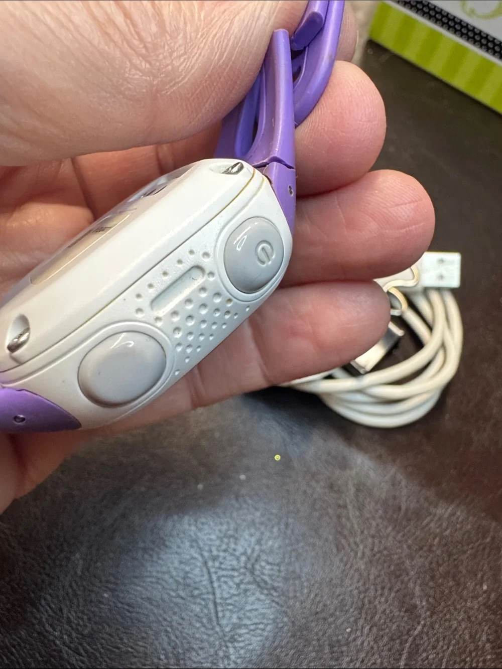 Garmin Purple and White Forerunner 10 Fitness Watch with USB Charging Cable